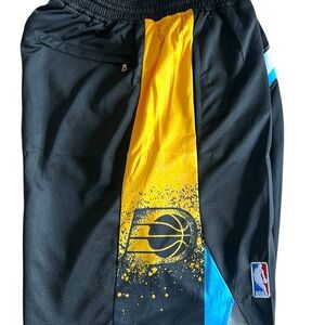 Just Don Black and Yellow Athletic Shorts